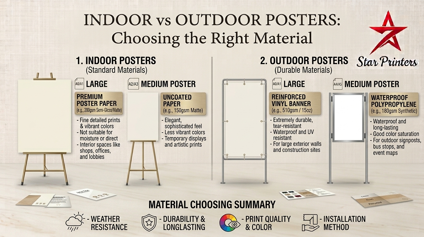 Indoor vs Outdoor Posters: Choosing the Right Material