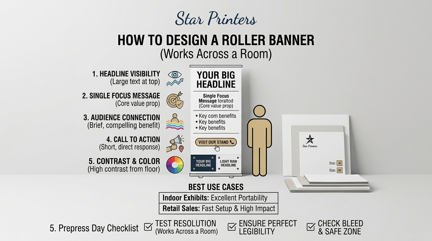 How to Design a Roller Banner That Works From Across a Room