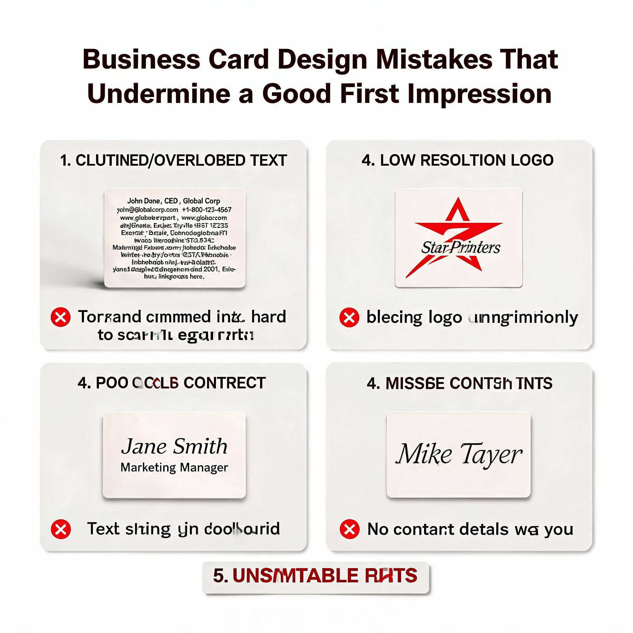 Business Card Design Mistakes That Undermine a Good First Impression
